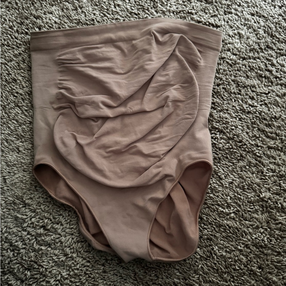 SKIMS High-Waisted Shapewear Briefs in Tan